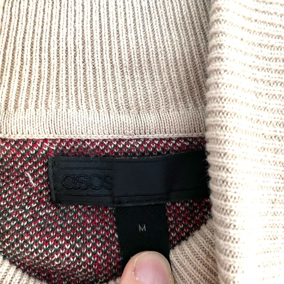 ASOS Christmas Deer Fair Isle Turtleneck Sweater - Picture 3 of 9